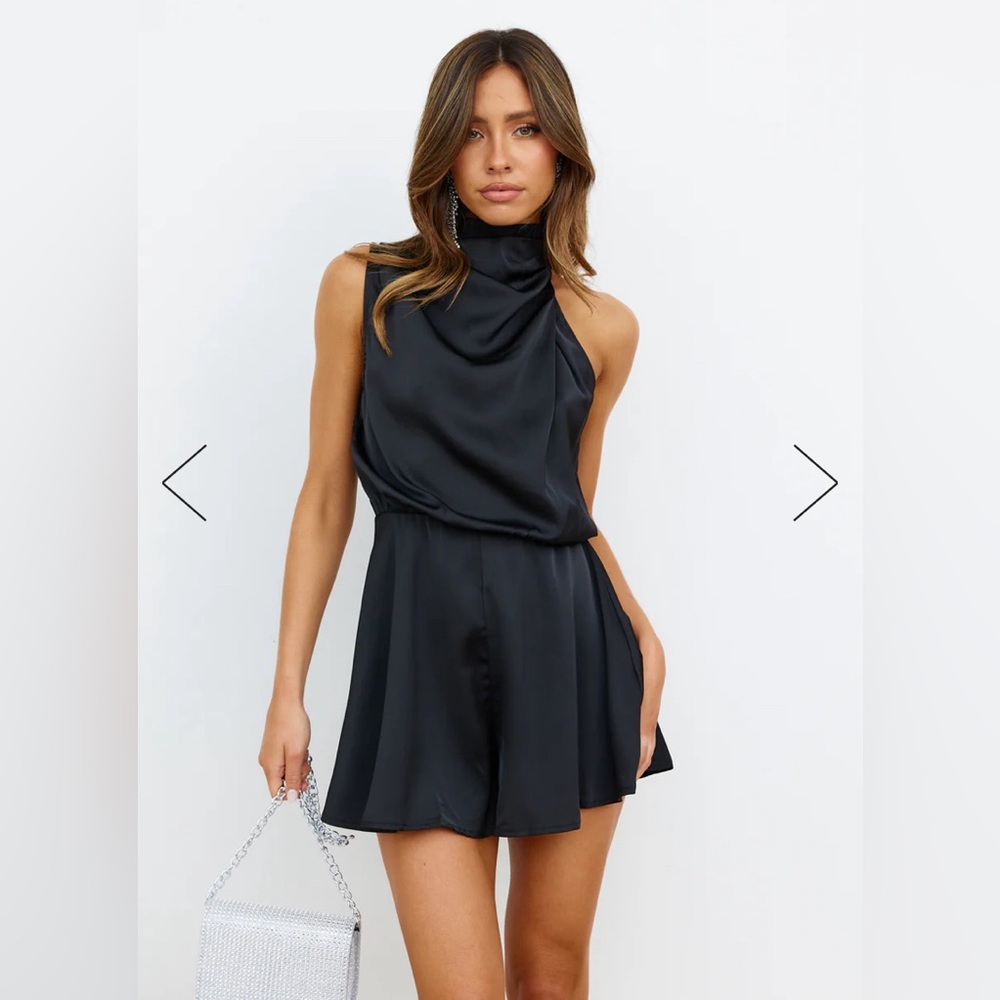 Hello Molly on a drive satin romper